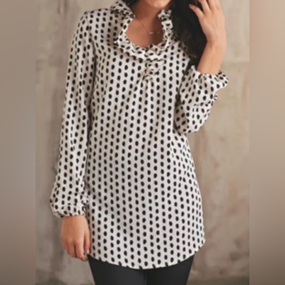 Mudpie Lightweight Long Sleeve Tunic, Shirt, Cover-Up Or Even A Slip-on Dress L - Picture 1 of 8